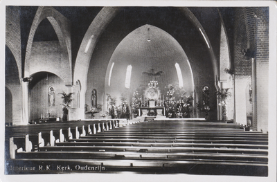 606524 Interieur van de R.K. kerk O.L.V. Tenhemelopneming (Pastoor Boelenslaan 9-11) te De Meern (gemeente ...